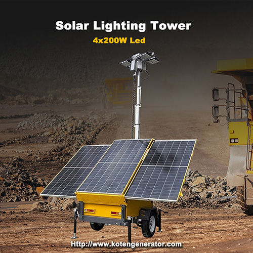 Turn de iluminat solar mobil