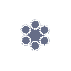 6x15+7fc 강철 와이어 로프