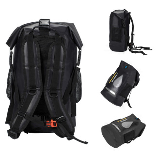 Roll-top Waterproof Backpack With 2L Dry Bag Attached