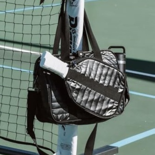 Pickleball Backpack W/Detachable Pickleball Paddle Cover, Water Bottle Holder, Adjustable Shoulder Straps, Soft handles, & 2 Hanging Carabiner Clips