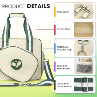 Pickleball Paddle Bag, Pickleball Tote Bags For Women, Crossbody Portable Pickle Ball Bag For Men, Pickleball Sling Bag