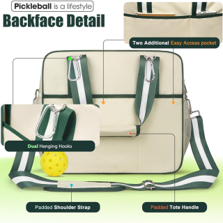 Pickleball Paddle Bag, Pickleball Tote Bags For Women, Crossbody Portable Pickle Ball Bag For Men, Pickleball Sling Bag