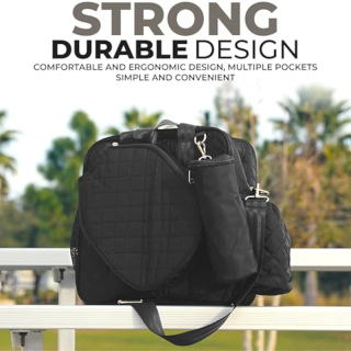 Pickleball Bags For Women With Fence Hook | Womens Pickleball Bag | Mens Pickleball Bag | Pickleball Paddle Bag Tote For Women and Men | Gifts