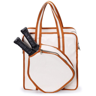 Stylish Canvas Tote Bag with Adjustable Strap for Crossbody, Handbag, or Shoulder Bag - Ideal Pickleball Gift for Women and Men