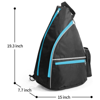 Pickleball Bag, Men's & Women's Pickleball Backpack, Adjustable Sling Bag w/Fence Hook/Large Capacity/Safety Pocket