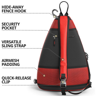 Crossbody Backpack for Pickleball, Tennis, Racketball, and Travel for Men and Women