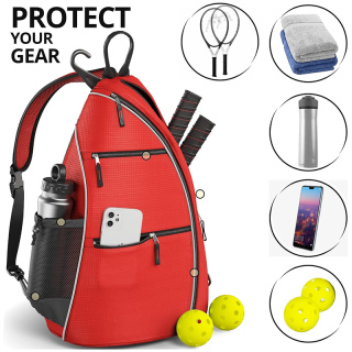 Crossbody Backpack for Pickleball, Tennis, Racketball, and Travel for Men and Women