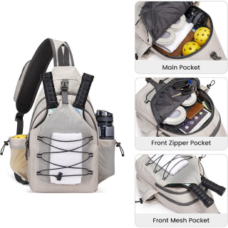 Pickleball Bag, Crossbody Sling Bag for Men Women, Pickleball Backpack, Pickle Ball Paddle Bag Gifts for Sports