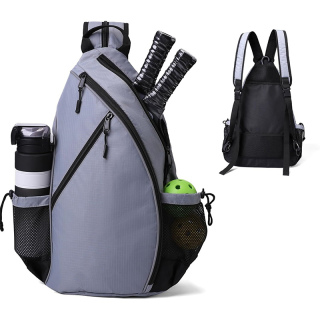 Pickleball Bag for Women & Men, Adjustable Reversible Sling Bags with Fence Hook, Protable Pickle Ball Paddle Backpack, Pickleball Accessories
