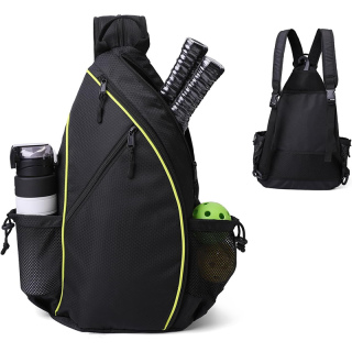 Pickleball Bag for Women & Men, Adjustable Reversible Sling Bags with Fence Hook, Protable Pickle Ball Paddle Backpack, Pickleball Accessories