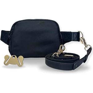 Hands Free Leash and Belt Bag | Black Belt Bag Leash