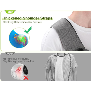 Multifunctional Crossbody Rope with Bag, Elastic Nylon Double Hands Free Leash with Pouch Reflective Shock Absorbing