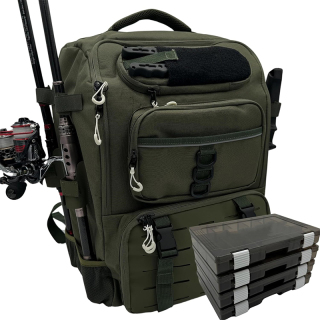 Fishing Tackle Backpack With Rod Holders, 40L Tackle Bag With Cooler, Fishing Bag, Fishing Tackle Backpack, Fishing Tackle Box Backpack