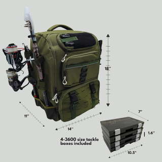 Fishing Tackle Backpack With Rod Holders, 40L Tackle Bag With Cooler, Fishing Bag, Fishing Tackle Backpack, Fishing Tackle Box Backpack