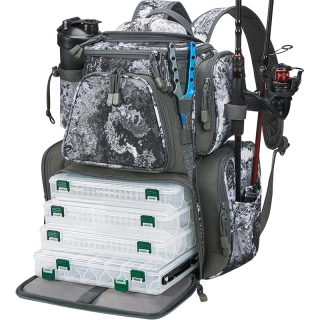 Fishing Tackle Backpack with 4 Trays, Large Outdoor Storage Tackle Bag with Protective Rain Cover for Fishing Gear