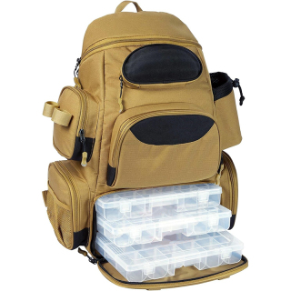 Fishing Tackle Backpack Water Resistant Tactical Bag Soft Tackle Box with Rod Holder and Protective Rain Cover