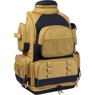 Fishing Tackle Backpack Water Resistant Tactical Bag Soft Tackle Box with Rod Holder and Protective Rain Cover