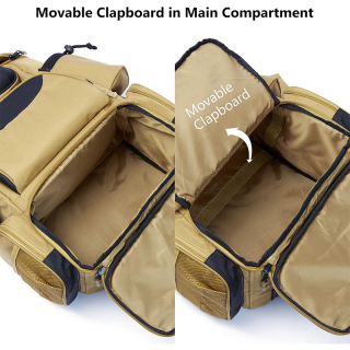 Fishing Tackle Backpack Water Resistant Tactical Bag Soft Tackle Box with Rod Holder and Protective Rain Cover