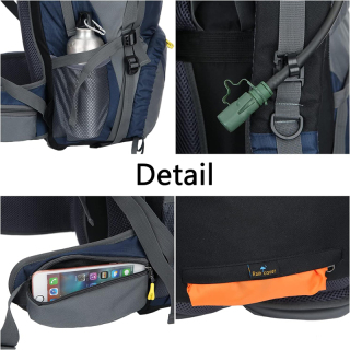 Waterproof Hiking Backpack - Outdoor Sport Daypack with Rain Cover