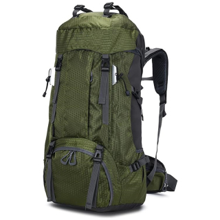 60L Hiking Backpack, Waterproof Camping Backpacking Backpack for Men Outdoor Traveling Climbing Daypack with Rain Cover (Black)