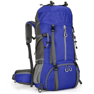 60L Hiking Backpack, Waterproof Camping Backpacking Backpack for Men Outdoor Traveling Climbing Daypack with Rain Cover (Black)