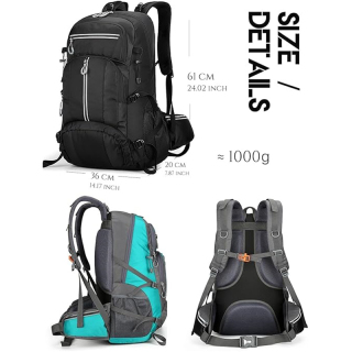 Internal Frame Hiking Backpacks, Waterproof Camping Essentials Bag, Lightweight Mountain Climbing Backpack for Outdoor Travel Backpacking Back Pack