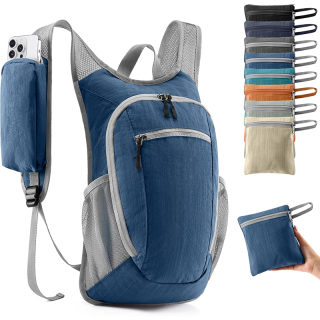 10L Small Hiking Backpack Travel Daypack Lightweight Packable Back Pack for Women Men(Black)