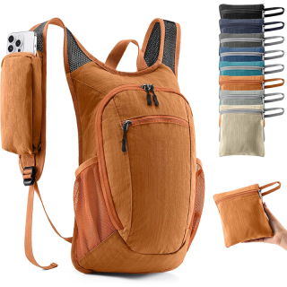 10L Small Hiking Backpack Travel Daypack Lightweight Packable Back Pack for Women Men(Black)