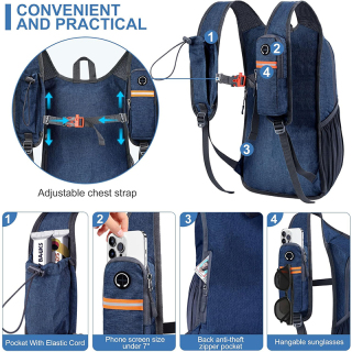 Small Hiking Backpack for Men Women Foldable Packable Back Pack Ultralight Hiking Daypack for Travel Camping Outdoor, Turquoise