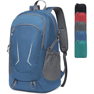 Ultra Lightweight Packable Backpack for Travel Camping, 45L Hiking Backpack Waterproof Foldable Daypack for Men Women Black