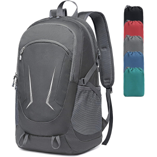 Ultra Lightweight Packable Backpack for Travel Camping, 45L Hiking Backpack Waterproof Foldable Daypack for Men Women Black