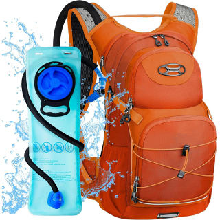 Hydration Backpack 25L, Hiking Backpack with 3L Water Bladder and Rain Cover, Light Water Backpack for Camping Cycling or Daily Men Women