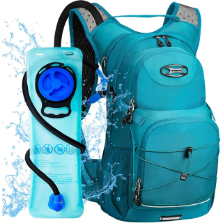Hydration Backpack 25L, Hiking Backpack with 3L Water Bladder and Rain Cover, Light Water Backpack for Camping Cycling or Daily Men Women
