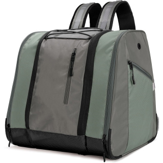 38L Ski Boot Bag, Air Travel Snowboard Boot Backpack with Waterproof Bottom for Ski Helmet, Goggles and Gloves