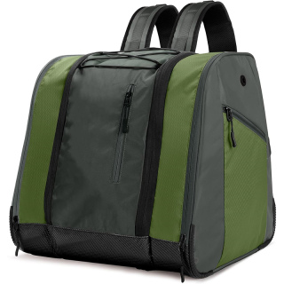 38L Ski Boot Bag, Air Travel Snowboard Boot Backpack with Waterproof Bottom for Ski Helmet, Goggles and Gloves