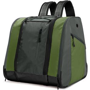 38L Ski Boot Bag, Air Travel Snowboard Boot Backpack with Waterproof Bottom for Ski Helmet, Goggles and Gloves