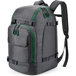 Ski Boot Bag, 50L Ski Boot Travel Backpack for Ski Helmet, Goggles, Gloves, Skis, Snowboard & Accessories