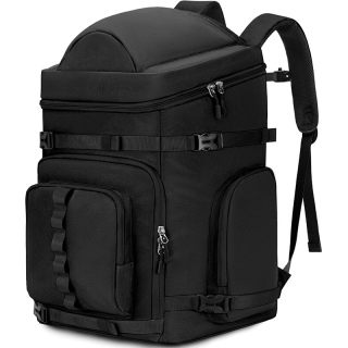 65L Ski Boot Bag Backpack with 8 Pockets, Waterproof Ski Snowboard Boot Bags for Air Travel, Ski Gear Bag Backpacks for Boots, Accessories for Adults