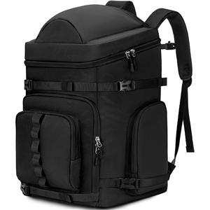 65L Ski Boot Bag Backpack with 8 Pockets, Waterproof Ski Snowboard Boot Bags for Air Travel, Ski Gear Bag Backpacks for Boots, Accessories for Adults