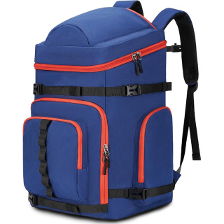 65L Ski Boot Bag Backpack with 8 Pockets, Waterproof Ski Snowboard Boot Bags for Air Travel, Ski Gear Bag Backpacks for Boots, Accessories for Adults