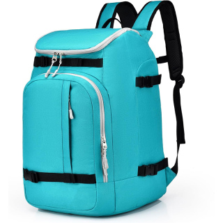 Ski Boot Bag Black Cooler Backpack 50L Waterproof Snowboard Travel Luggage Snow Bags for Youth Men Ski Helmet Goggles Gloves Skiing Gear Accessories