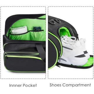 Large Protective Convertible Racquet Backpack with Shoes Compartment for Men Women with Cooler Pocket & Removeable Shoulder Strap for Sport Equipment