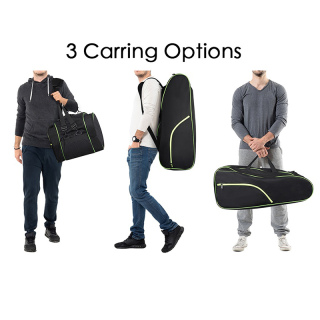 Large Protective Convertible Racquet Backpack with Shoes Compartment for Men Women with Cooler Pocket & Removeable Shoulder Strap for Sport Equipment