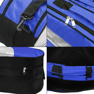 Badminton Racket Shoulder Bag Backpack with Shoe Compartment, Multifunction 6 Racquets Tennis Bag for Men and Women, 12 Rackets Bag