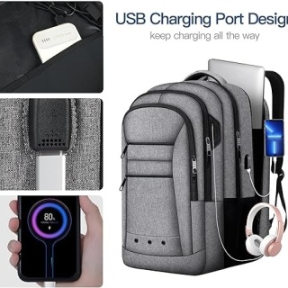 Extra Large Backpack,Travel Laptop Backpack, TSA Water Resistant 17.3 inch Business Computer Bag with USB Charging Port, Light Pink