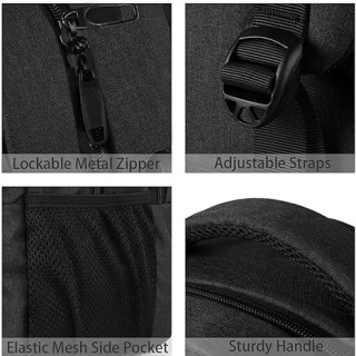 Laptop Backpack Travel Computer Backpack with USB Charging Port, Slim Lightweight Fashion Water Resistant Backpack Casual Daypack for College Office