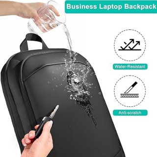 Slim & Expandable Waterproof High Tech Backpacks with USB Charging Port,Anti-Theft Computer Laptop Bag Business Backpack