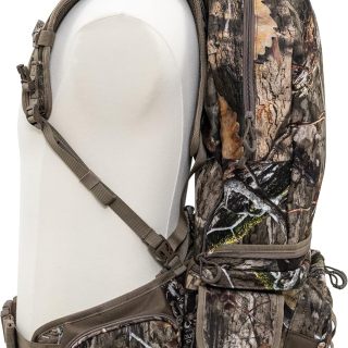 Hunting Camo Fanny Pack with Harness Waist Pack Pouch with Shoulder Straps for Climbing Hiking Camping Running Travelling Camouflage