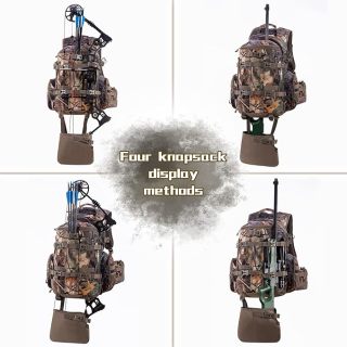 Large Hunting Backpack for Bow Rifle with Waterproof Rain Cover Hunting Gear Accessories 40L