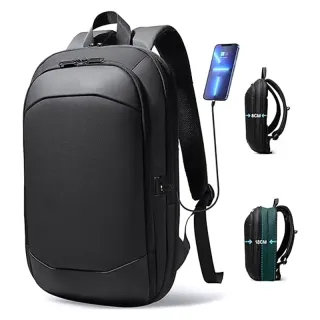 Slim & Expandable Waterproof High Tech Backpacks with USB Charging Port,Anti-Theft Computer Laptop Bag Business Backpack